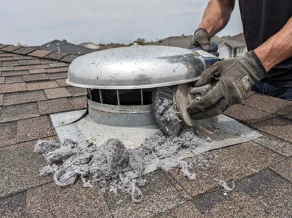 Cleaning Dryer Vent On Roof in Upper Arlington